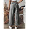 2026 Striped Casual Loose Wide-Leg Cropped Pants - European & American Style