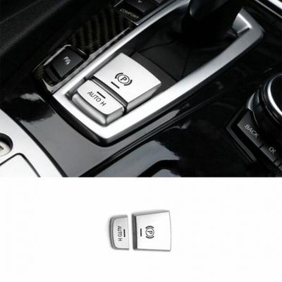 Fit For BMW X5 X6 F15 F16 2014-2018 ABS Silver Electronic Handbrake Panel Trim