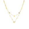 gold layered heart pendant necklace for women