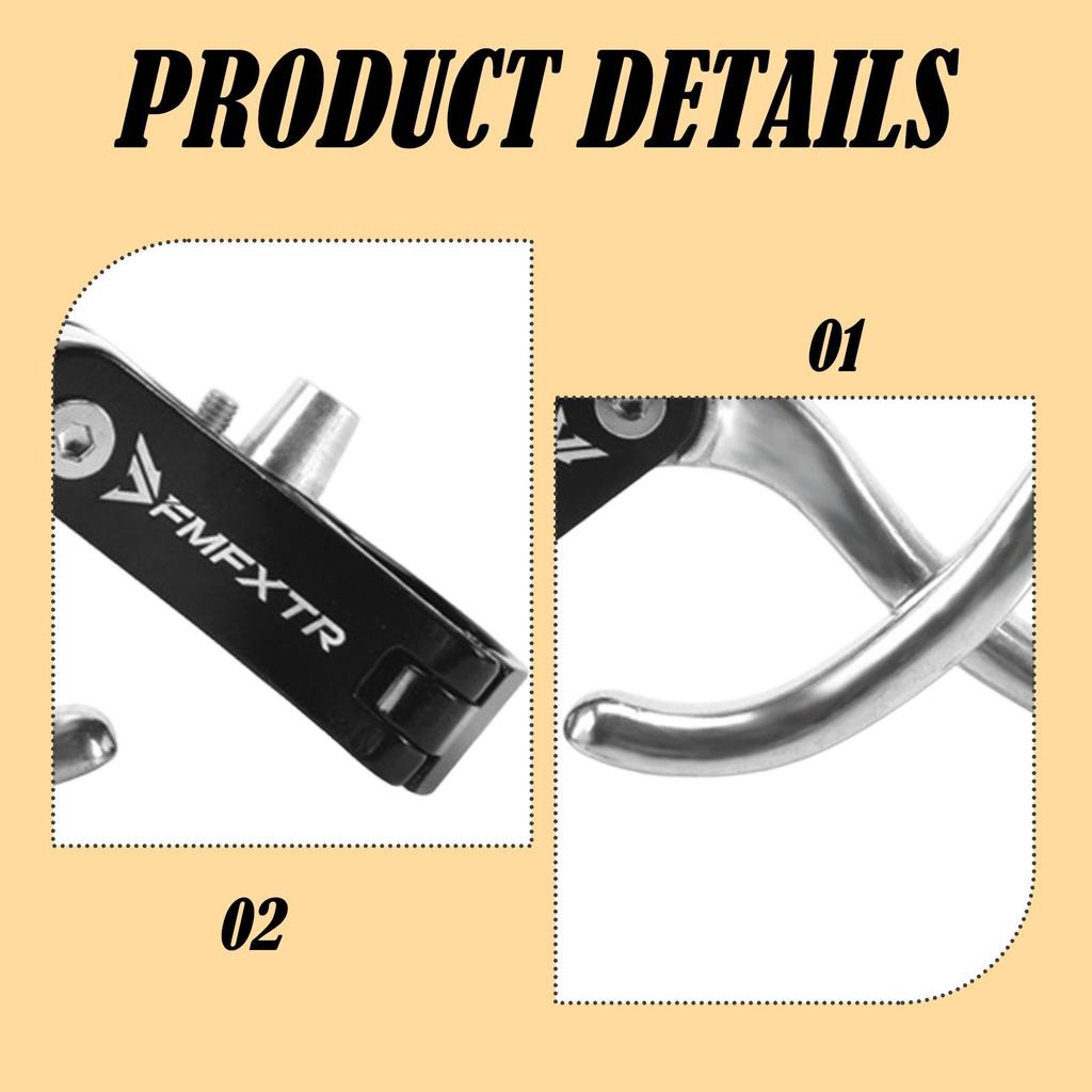 1 Pair Bike Brake Lever Universal Practical Replacement Spare Parts Sturdy Durability Premium Professional 22.2mm Aluminum Alloy