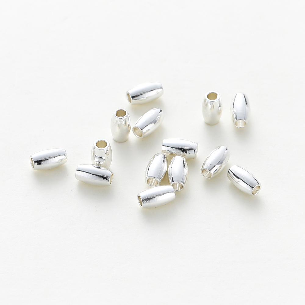 

30-100Pcs 2.5-5mm 14K 18K Gold Color Plated Brass Oval Seed Beads Spacer Beads Bracelet Necklace DIY Jewelry Making Accessories 3x5mm 50pcs серебряный