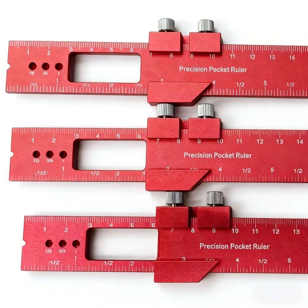 Slide Stop Carpentry Marking Ruler High-Precision T-Type Scribing Ruler Metal Working