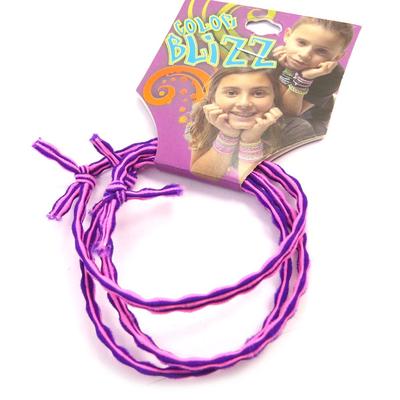 [M5335] - 3 elastické náramky 'Coloriage' růžovofialové