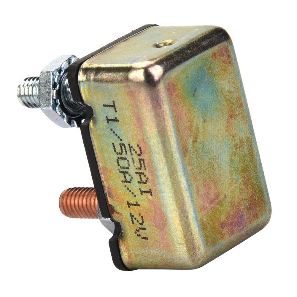 Auto Marine 12 24V Universal Automatic Fuse Reset Circuit Breaker with Metal Cover (50A)
