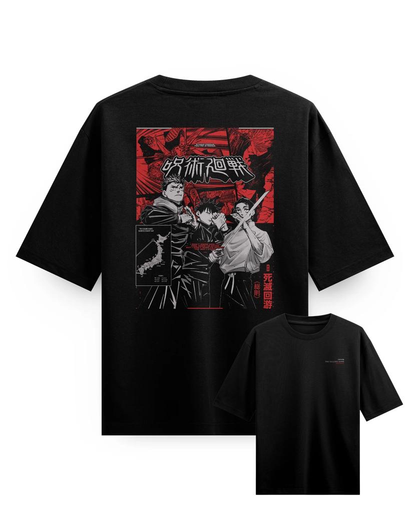 The Culling Game Anime Jujutsu Kaisen Graphic TShirt 100Cotton Oversized Shirt Unisex Y2k Unisex Short Sleeve ONeck Streetwear