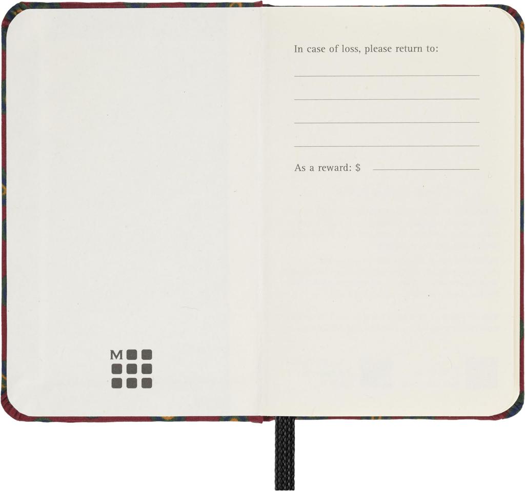 Moleskine x Mantero Silk Collection Notebook, Hardcover, Plain, XS Size (6.5cm x 10.5cm), Bordeaux, Gift Boxed, LEPSILKMP012BDX