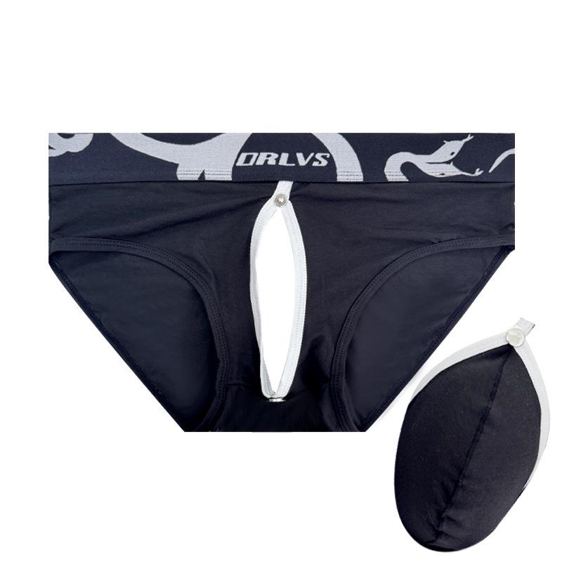 Seksowne męskie bezszwowe oddychające bokserki fitness z elastycznym wytłaczanym pasem