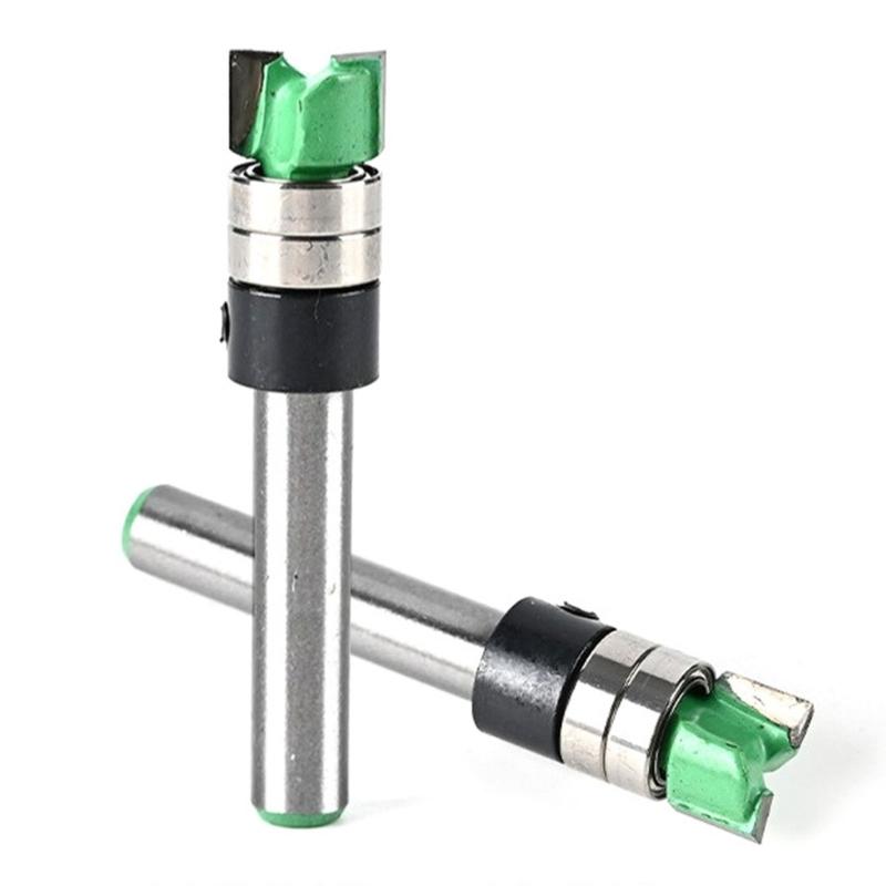 Durability Milling Cutter AntiRust Router Bit with Double Bearing for Enhances Stability Suitable for Grooving Tasks