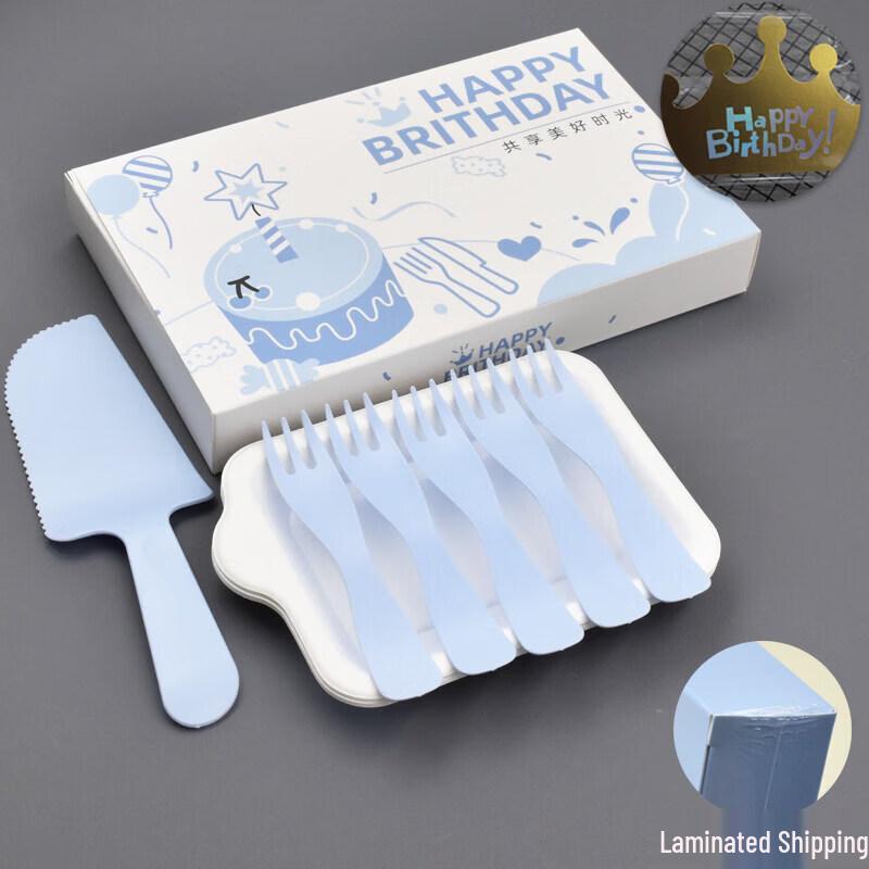 

Mini Disposable Birthday Cake Tableware Set