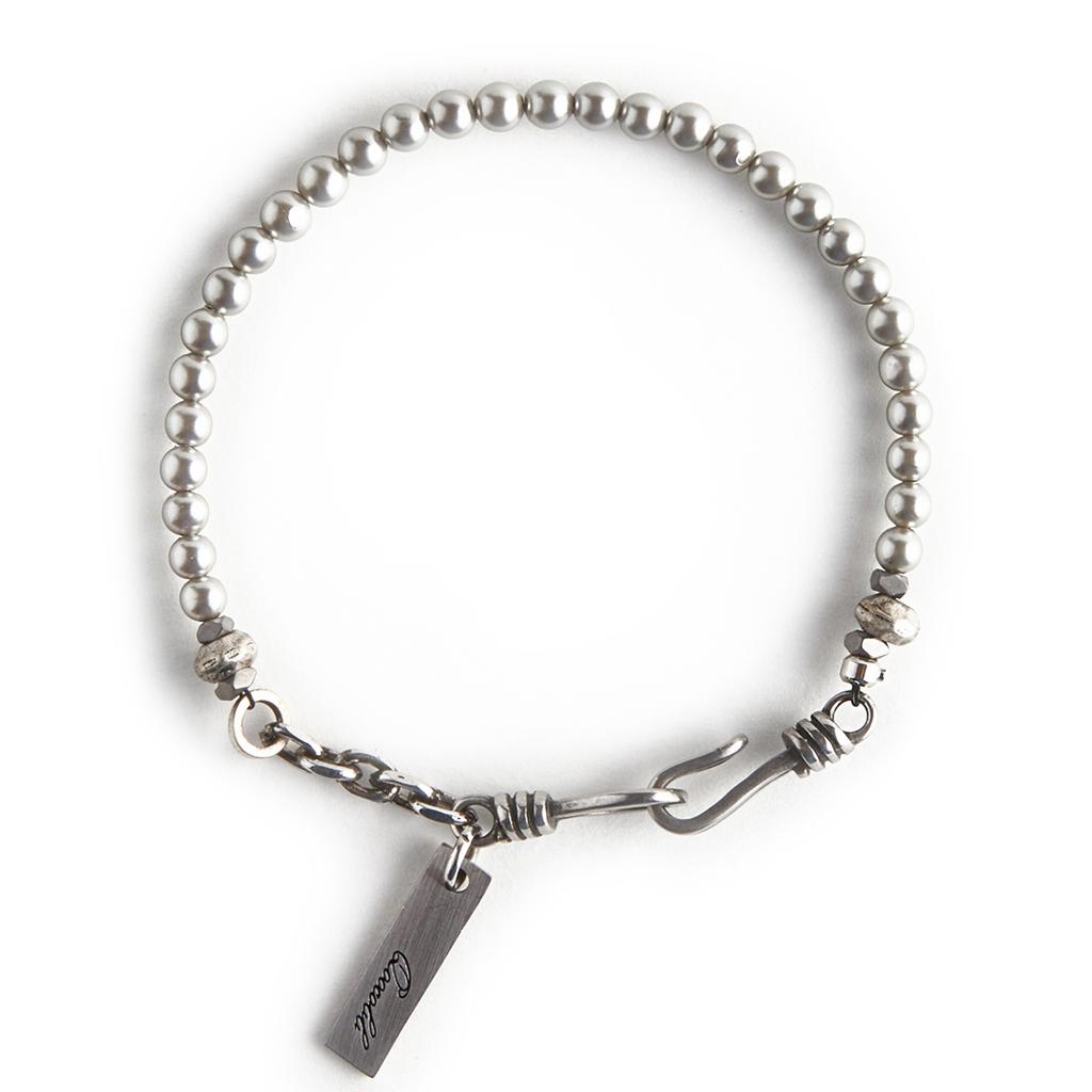 Qoocobb Matte Silver Freshwater Pearl Bracelet Unfreedic Bracelet-17