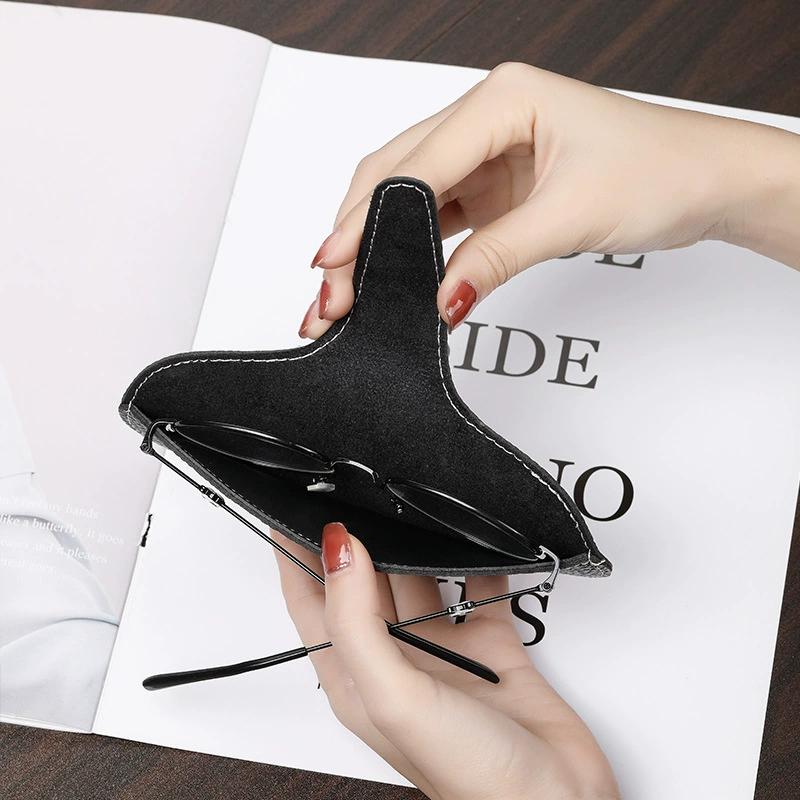 Soft PU Leather Glasses Bag Case Fashion Portable Sun Glasses Pouch Sunglasses Box Eyewear Protector Case Eyeglasses Accessories