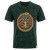 Nomad Sari Stonewashed Cotton T-Shirt - Tree of Life - Green - XL