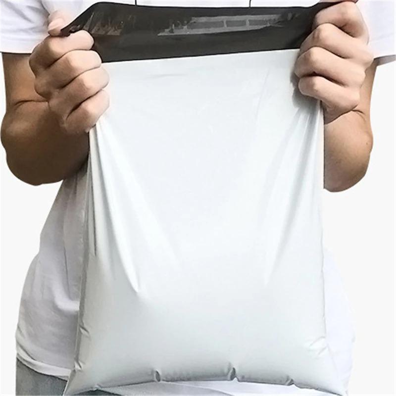 10Pcs Grey White Express Bag Self Sealing Mail Bag Envelope Waterproof Bag Shipping Express Envelope Packaging Bag