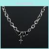Snake Winding Geometric Titanium Steel Necklace For Men With Starry Effect And Hiphop Style