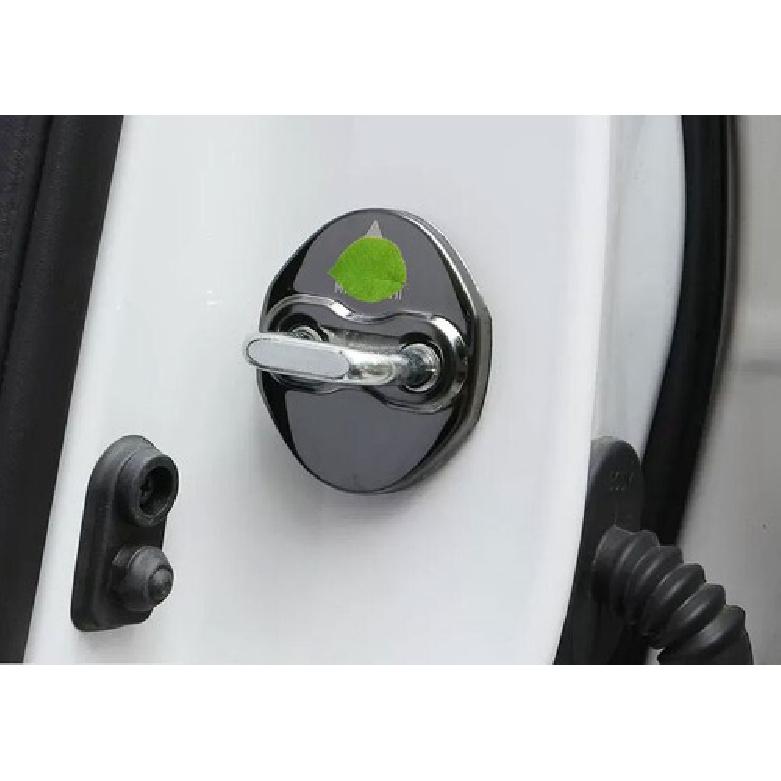 Black Steel Door Lock Protection Trim Cover For Mitsubishi Outlander Sport 11-23