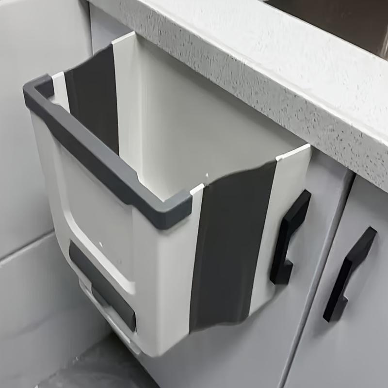 Pattumiera Pieghevole da Parete con Porta Sacchetti Integrato - Pattumiera Salvaspazio per Cucina/Porta Armadio, Pattumiera per Organizzazione Domestica