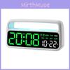 Modern Minimalist Digital Alarm Clock With Led Display And Date For Bedroom Decor