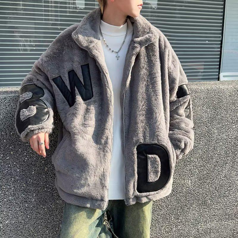 2023 Unisex Lambswool Jacket: Warm, Loose, Thickened Cotton Coat for Autumn & Winter