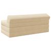 Foldable Sofa Bed Cream 120 X 60 X 49 Cm Fabric