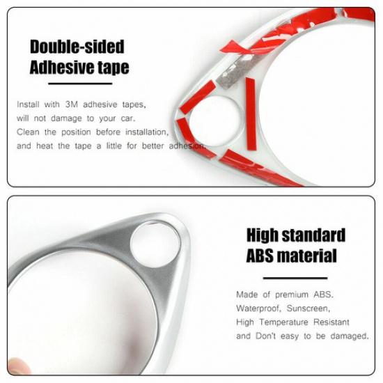 Car Central Control Speaker Cover Trim Ring For Jeep Grand Cherokee 2011+ Silver