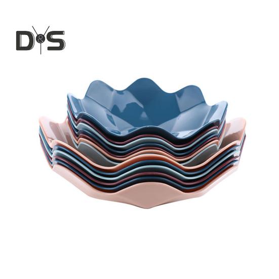 Reusable Fruit Plate Large Capacity Plastic Heightened Base Candy Plate