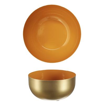 [A1715] - Gold Orange 'Boho' Metal Bowl - 12x6 Cm