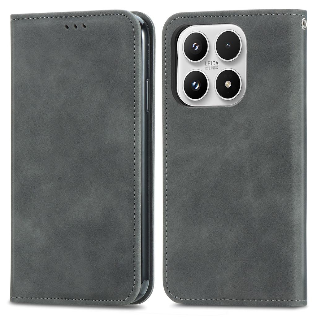 For Xiaomi 17 Leather Case with Card Holder Magnetic Absorption Phone Cover