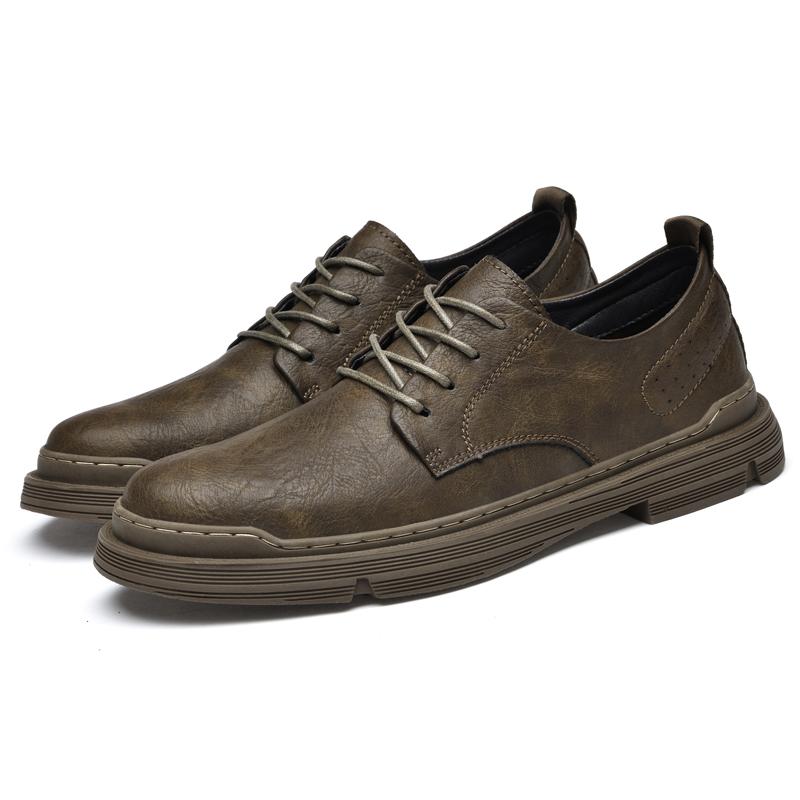 Men Leather Shoes Vintage Style Men's Shoes Business Oxfords  Leisure Walk  Outdoor Lace-up Gentleman Shoes Zapatos De Hombre