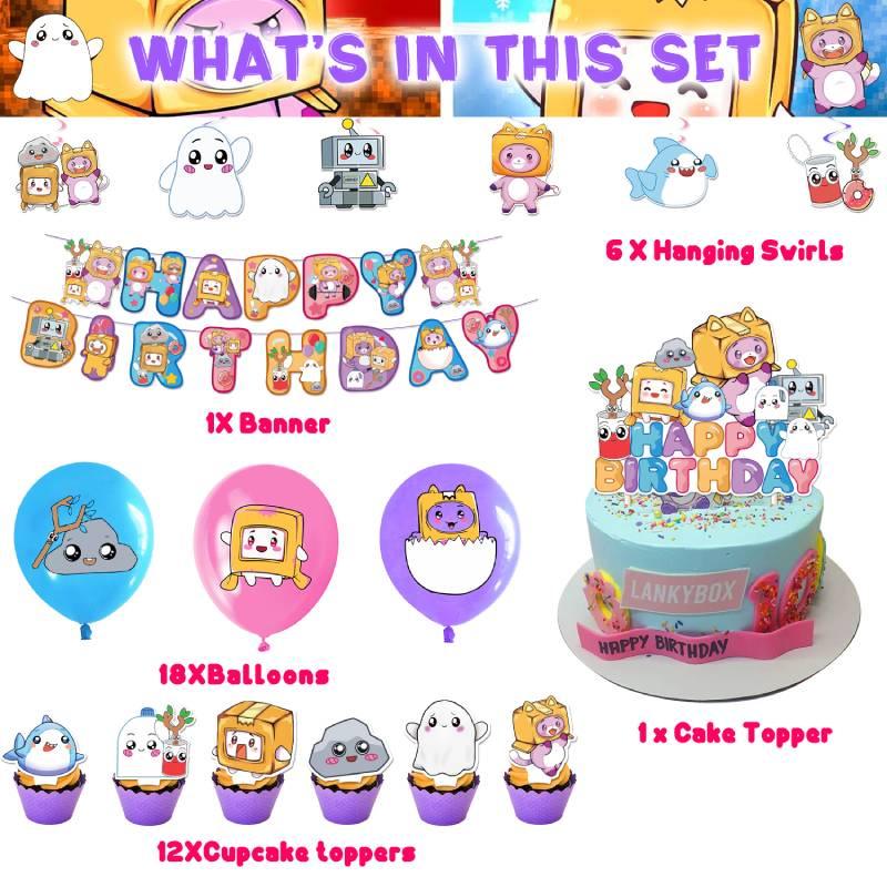 Lankybox Birthday Party Supplies Cartoon Party Decorations For Unforgettable Celebrations!
