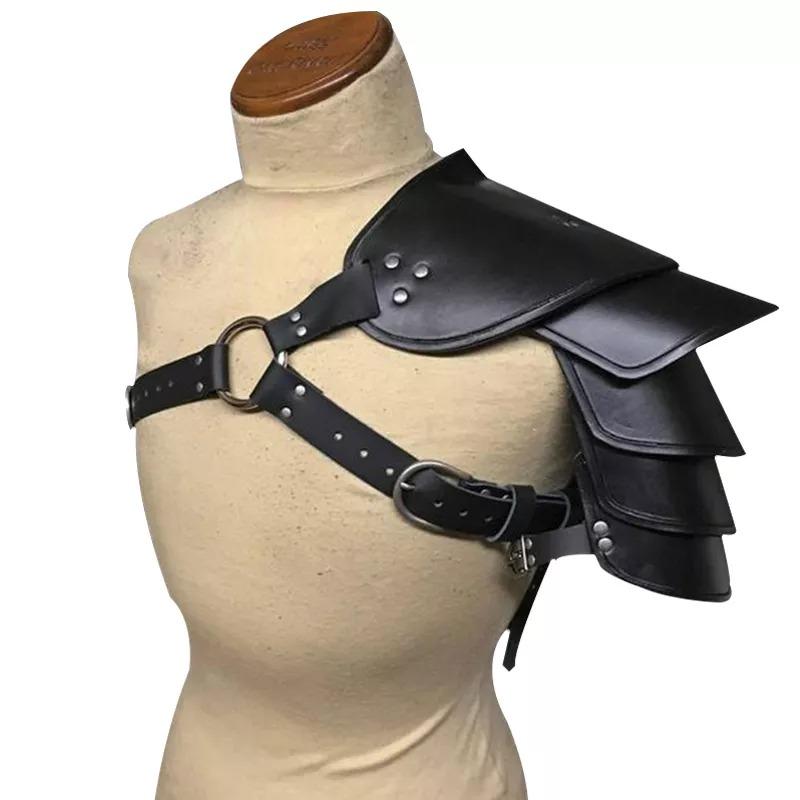 Středověký Viking Pirát Rytíř Naramenní zbroj Římský Gladiátor Cosplay Kostým Doplněk Steampunk Gotický Kožený Pauldron LARP