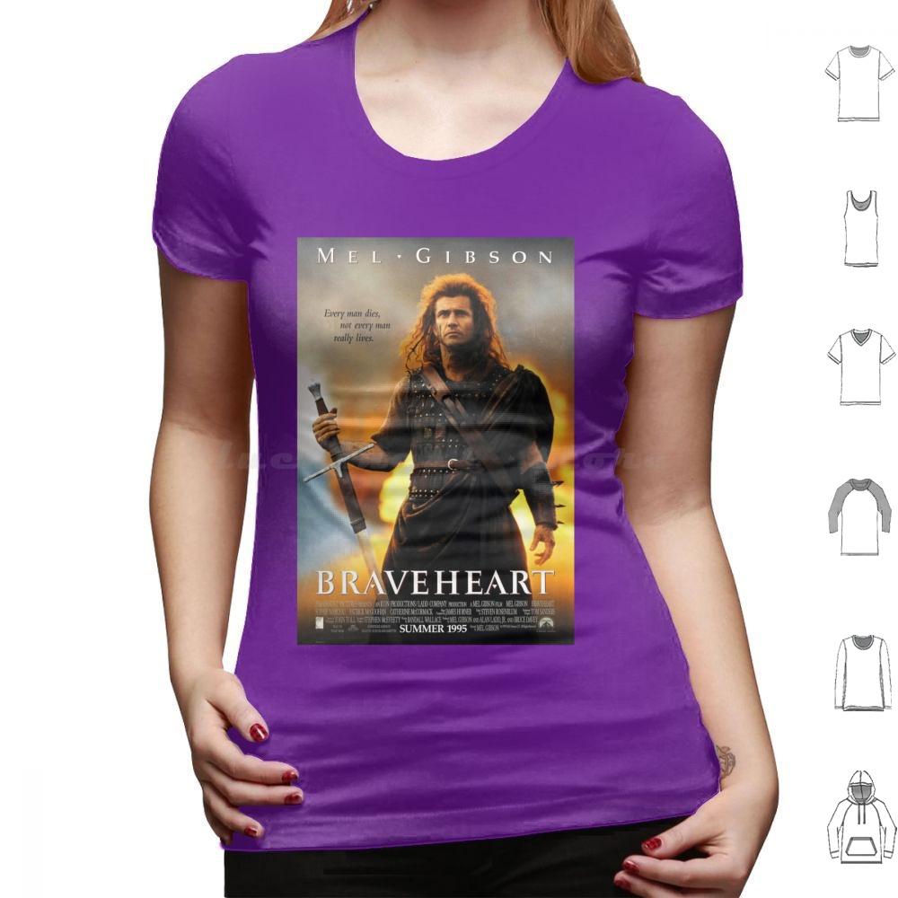 T-shirt Braveheart Cotone Uomo Donna Stampa DIY Wallace Braveheart Mel Scozia Altopiani William Wallace Ogni Uomo Muore