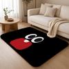 Cute Cartoon Eyes Floor Mat Flannel Rug Non Slip Absorbent Soft Washable For Entryway Hallway Bathroom Kitchen Decor