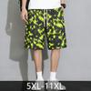 Men's Plus Size Tie Dye Stripe Casual Shorts – Elastic Waist Drawstring Loose Fit Summer Shorts (5XL-11XL)