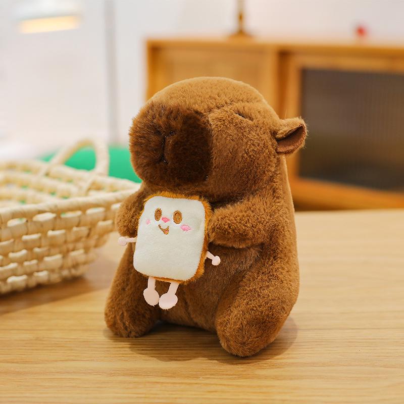 

Capybara Plush Toy with French Fries and Hamburger Design - Street Stall Gift 19cm