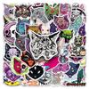 50 Halloween Scary Cat Stickers - Waterproof Decoration for Computer and Luggage