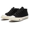 Converse Undefeated X  Chuck 70 Mid Fashion Comfortable High-Top Canvas Shoes Unisex Sneakers Black White A00673C