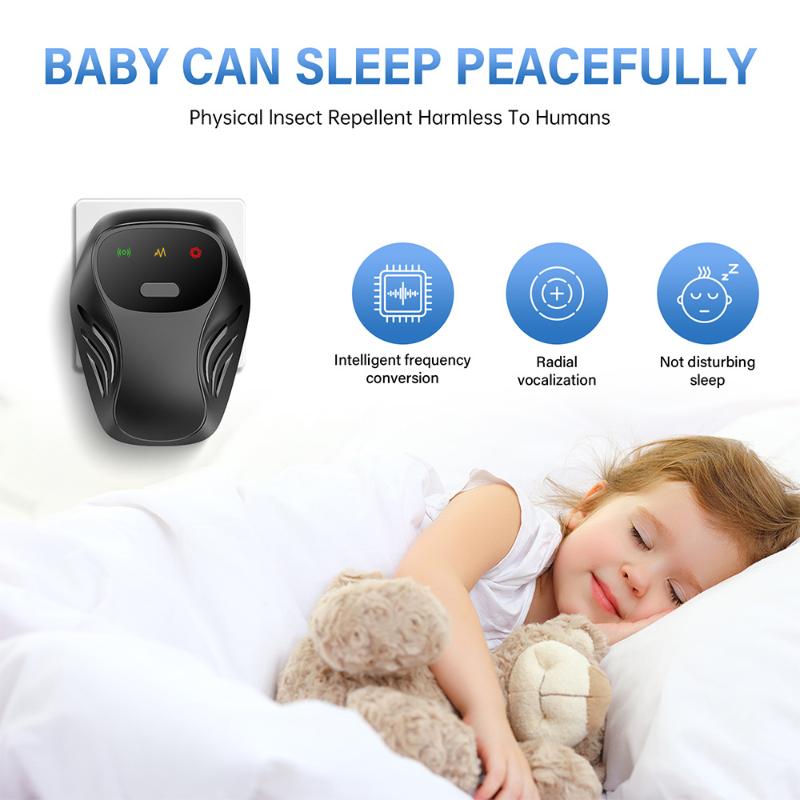 Ultrasonic Pest Repeller Plug In Dual Speakers Electronic Rodent Insect Control Silent NonToxic Device for Bedroom Office Pet Friendly