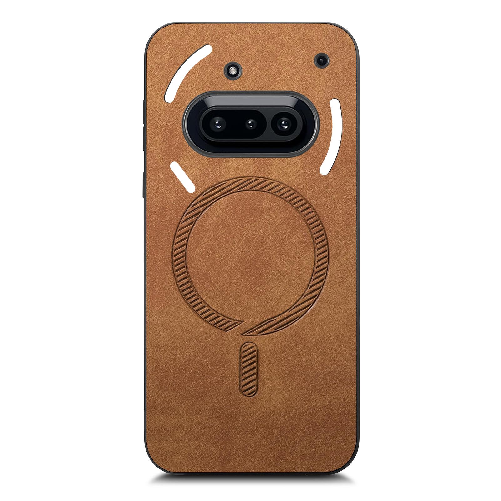 

Ні за що Телефон (3а) Магнітний чохол зі шкіряною задньою панеллю, чохол для телефону з покриттям дотик шкіри D