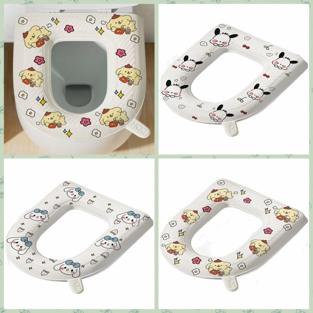 

Водонепроницаемый милый чехол на сиденье для унитаза, мультяшный коврик для унитаза, универсальный коврик для туалета