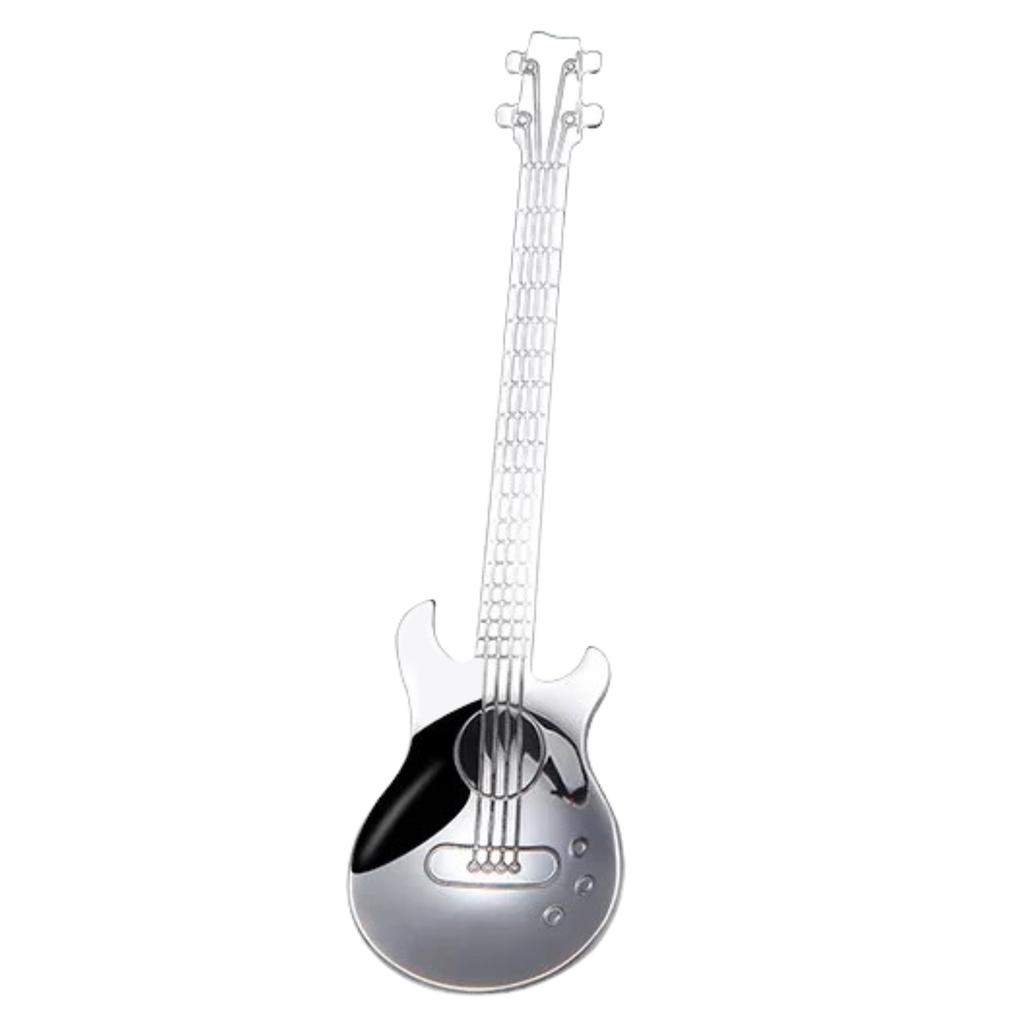 Guitar Coffee Spoon Stainless Steel Dessert Ice Cream Spoon Tea Spoon Coffee Accessories Rainbow Flatware Drinking Tools