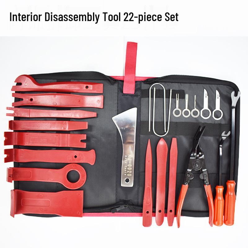 Nerezová sada páčidel a nástrojů pro demontáž čalounění interiéru automobilu