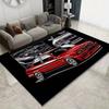 Classic Car Design Area Rug Vintage Style Carpet for Living Room and Bedroom Non-Slip Creative Floor Mat Home Decor Washable
