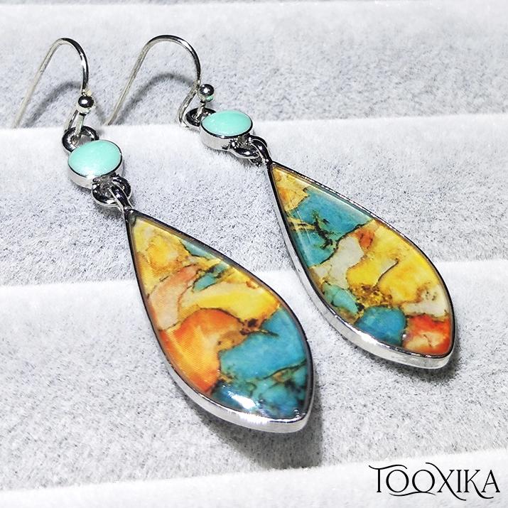

Tooxika Ретро цветные стеклянные серьги высокого класса модные украшения