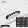 128mm Home Hotel Italian Aluminium Alloy Black Color Furniture Handles Drawer Kitchen Cabinet Bookcase Hardware Cabinet Pulls