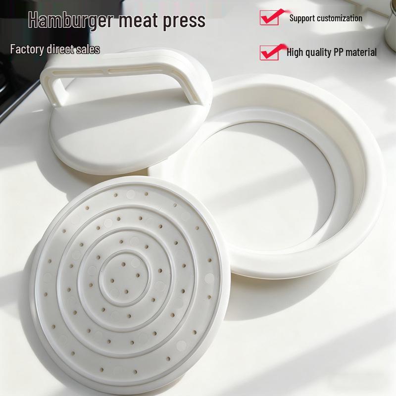 Plastic Multi-functional Burger Press & Patty Mold Kitchen Tool белый