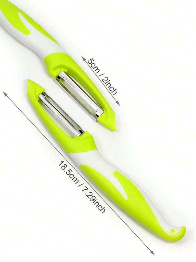 Leeseph Multifunction Fruit Peeler 2pcs I Shape, Fruit Vegetable Potato Peelers for Kitchen, Melon Planer Kitchen Gadgets
