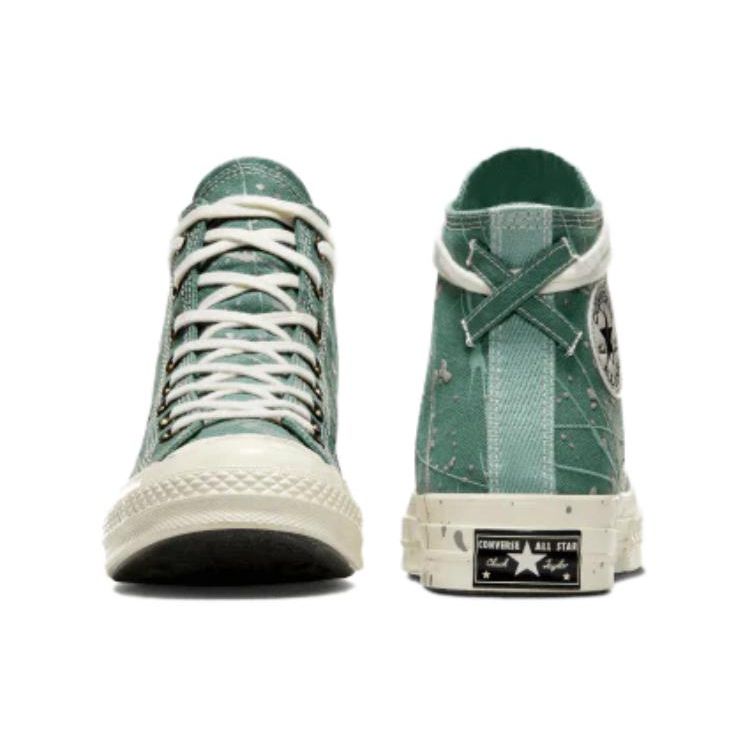 Converse Chuck 70 High Paint Splatter - Admiral Elm Green Unisex Sneakers Herby Egret A06540C