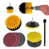 12-Piece Electric Drill Brush Set: Includes Flat & Ball Brushes, Polishing & Scouring Pads for Multi-Functional Use