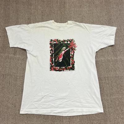 Vintage Violence Intimidation Harm Shirt Mens XL White 1990s Art Painting
