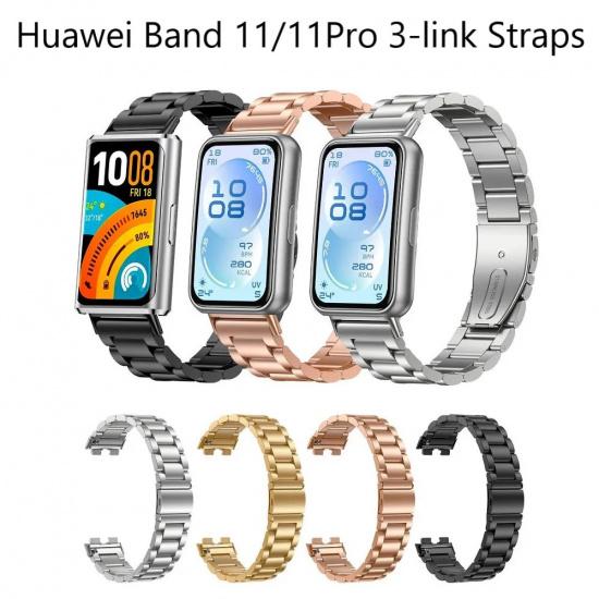 Stainless Steel Watch Strap For Huawei Band 11 Smart Watch Bracelet Wristband For Huawei Band 11 Pro Metal Correa Accessories